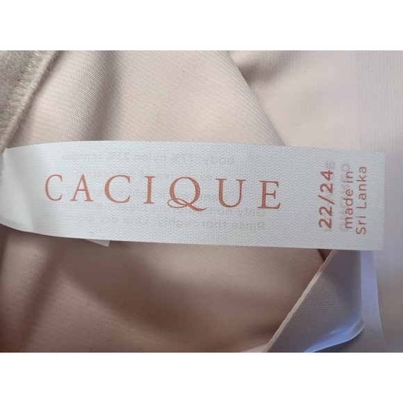 Cacique Pink Flower Unlined No Wire Comfort Women Bra 22/24 NWT - Picture 10 of 10